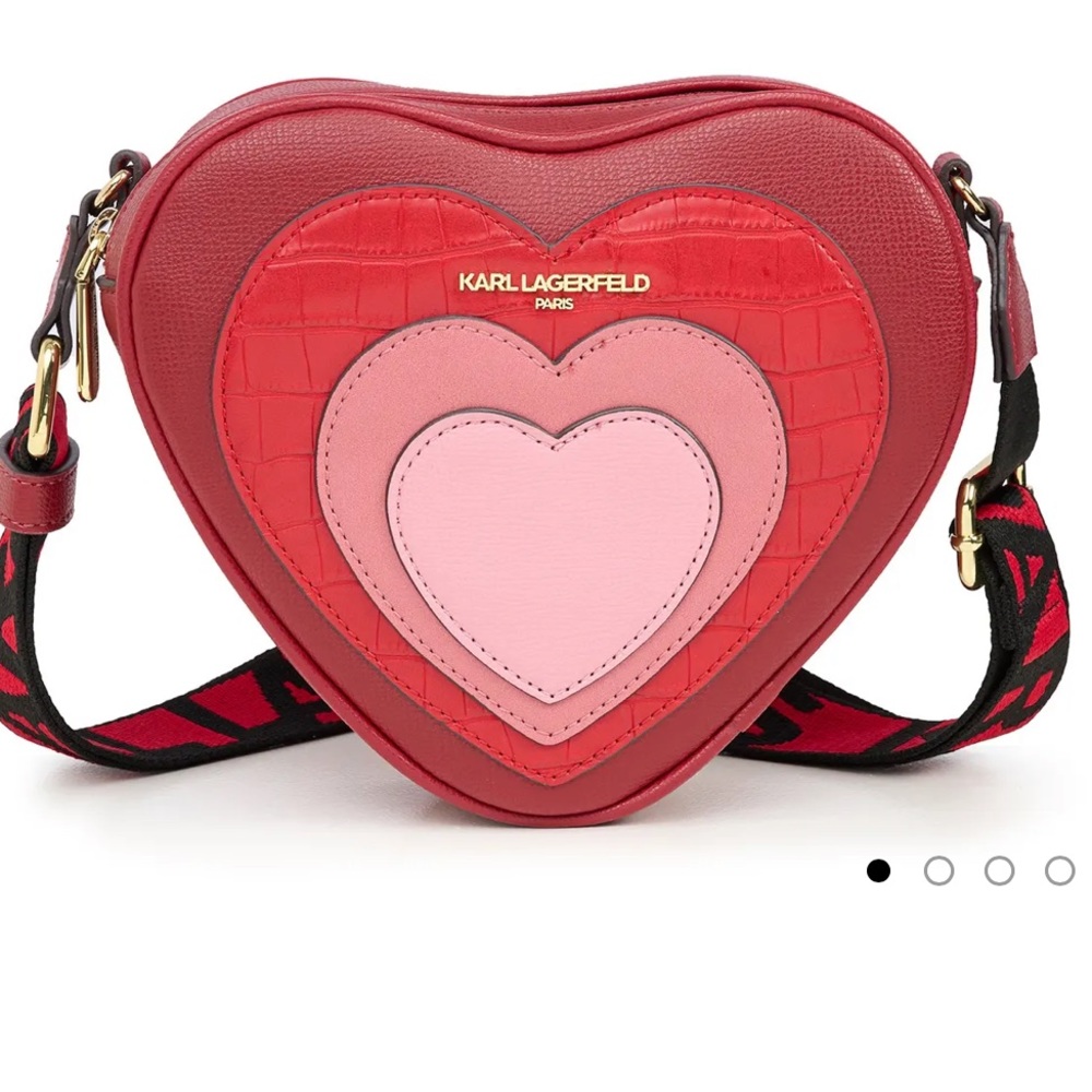 NWT KARL LAGERFELD MAYBELLE HEART CROSSBODY PURSE ❤️❤️❤️